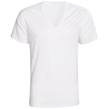 51%OFF メンズアンダー ツィンメルリラックスジャージーTシャツ - （男性用）Vネック、半袖 Zimmerli Luxe Jersey T-Shirt - V-Neck Short Sleeve (For Men)